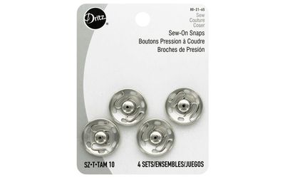 Dritz Sew-On Snaps - 21mm - Silver