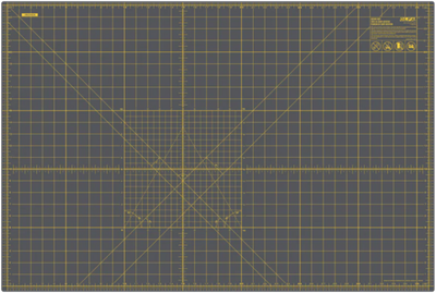 Double Sided Rotary Mat - 24&quot;x36&quot; - Gray