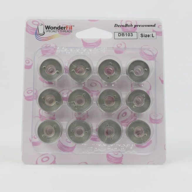Decobob Prewound Bobbins - Grey 103 - Class L