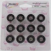 Decobob Prewound Bobbins - Black 101 - Class L