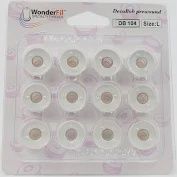 Decobob Prewound Bobbins - White 104 - Size L