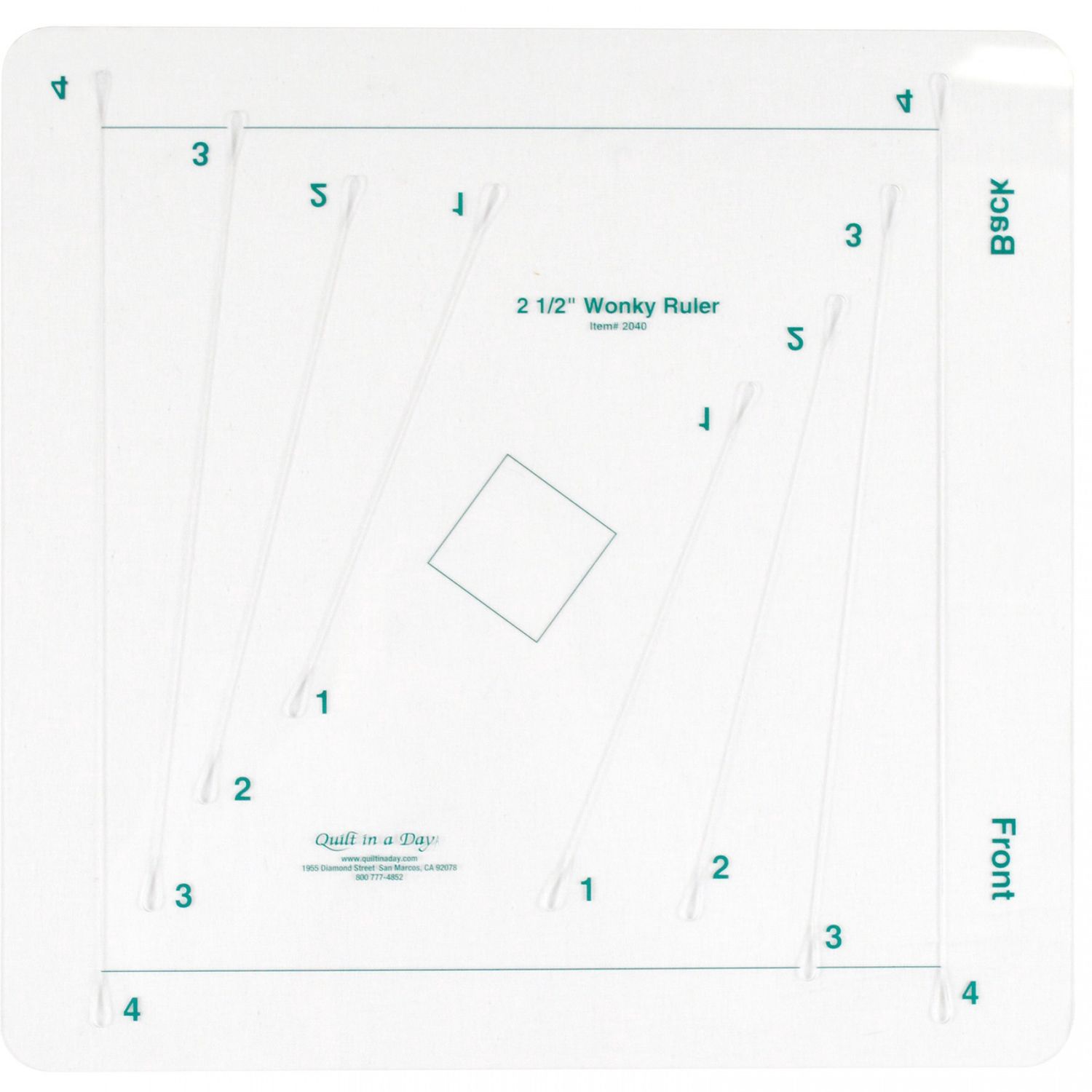 2.5&quot; Strip Wonky Ruler with Pattern