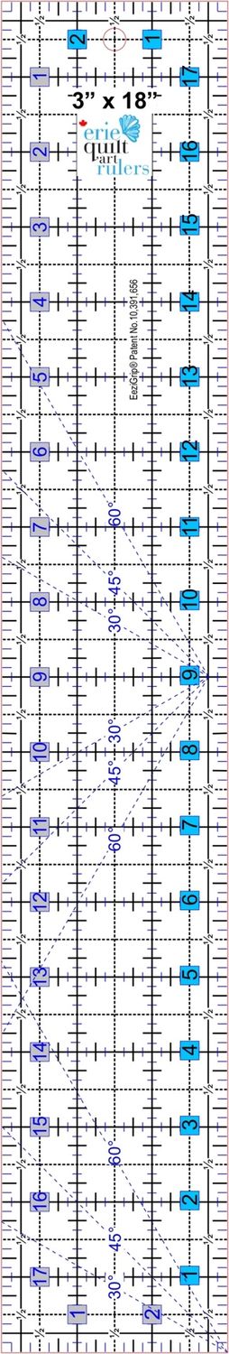 3&quot; x 18&quot; Non-Slip Quilting Ruler