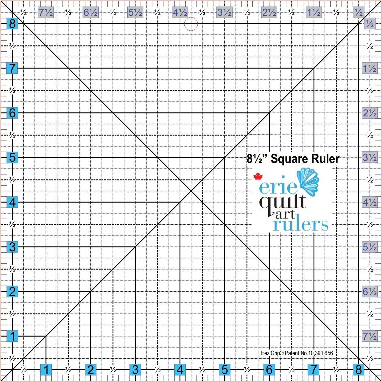 8.5&quot; x 8.5&quot; Non-Slip Quilting Ruler
