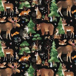Who Lives in the Woods - Black - Large Animals
