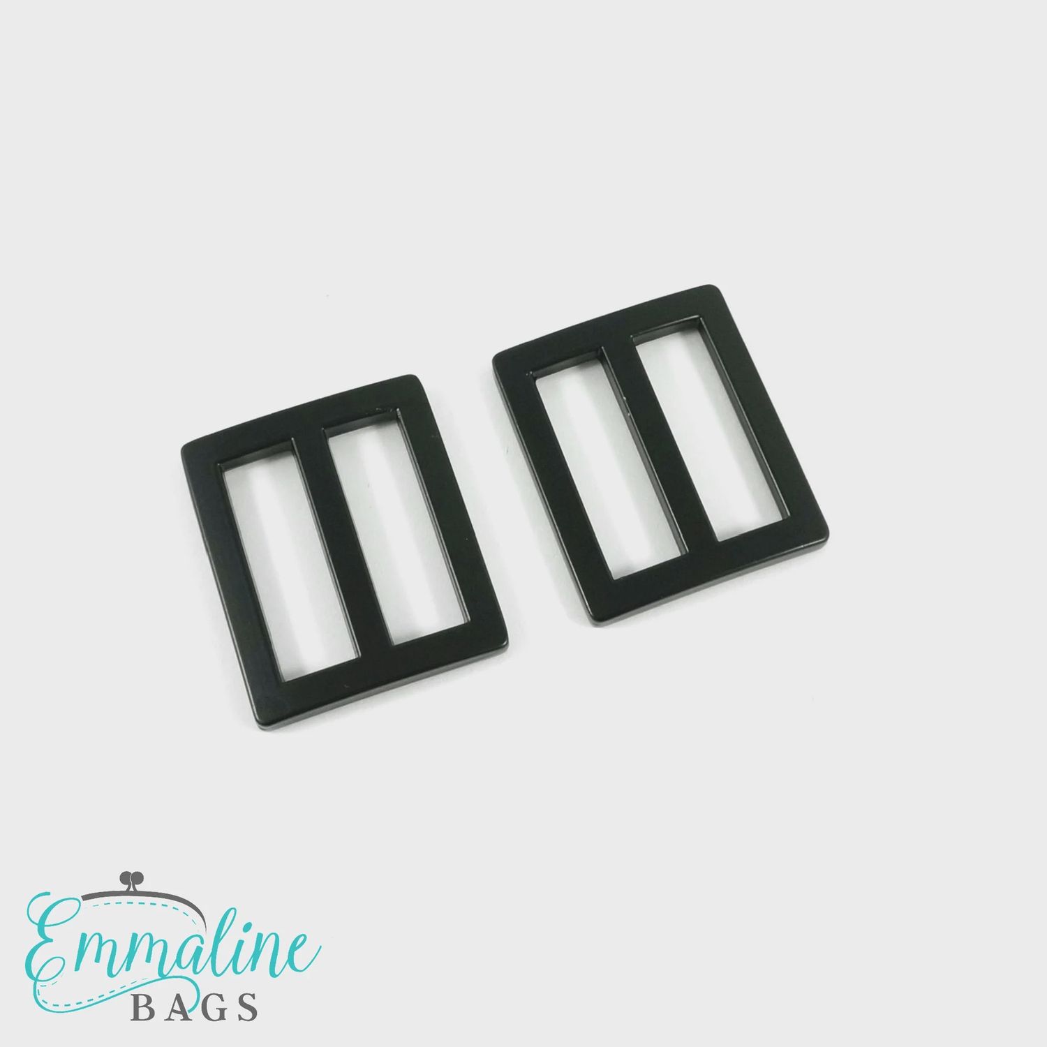 1&quot; Flat Strap Slider - Matte Black (2)