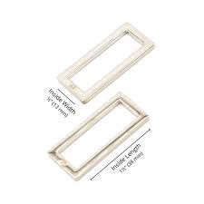 1.5&quot; Rectangle Rings - Nickel (2)