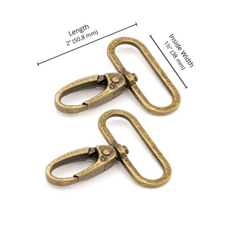 1.5&quot; Swivel Hook - Antique Brass (2)