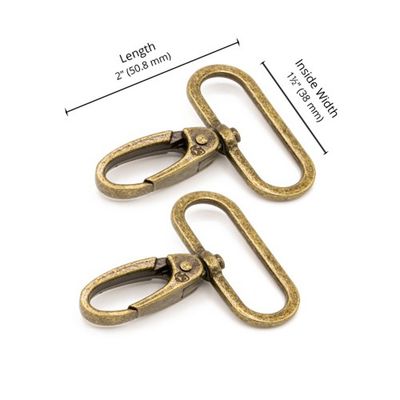 1.5&quot; Swivel Hook - Antique Brass (2)