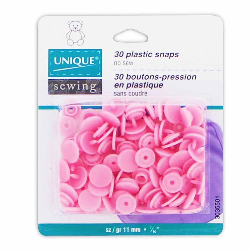 30 Plastic Snaps - Pink