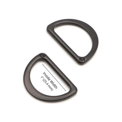 D Rings - 1&quot; - Black Metal x 2