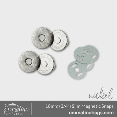 Magnetic Snap Closure 3/4&quot; Slim - Nickel