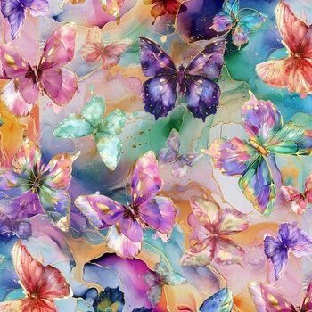 Flourish - Multi Butterfly Purple