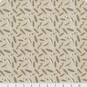 Woodland Wonders- Taupe Aztec Feathers