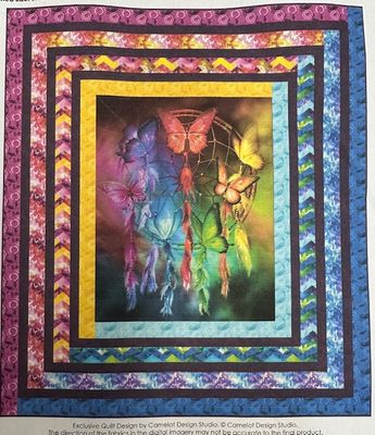 Rainbow Dreams Log Cabin Quilt Kit