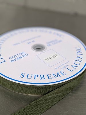 Cotton Webbing - 1&quot; - Olive
