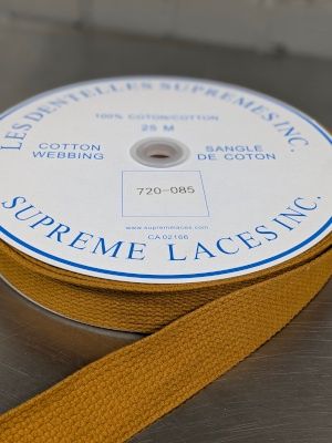 Cotton Webbing - 1.5" - Antique Gold