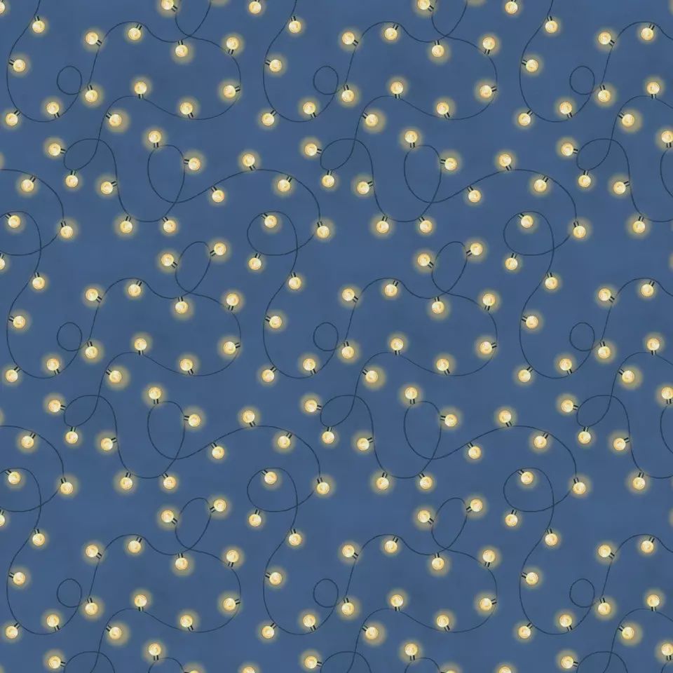 Evergreen Escape - Lights on Blue