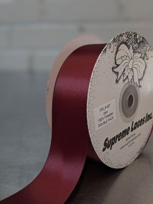 Double Face Satin Ribbon - 1.5" - Wine