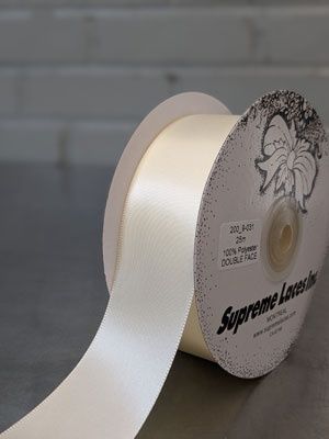 Double Face Satin Ribbon - 1.5" - Ivory