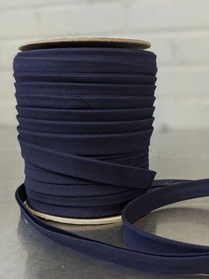 Poly Cotton Bias Tape - Navy