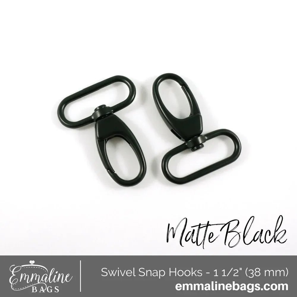1.5" Swivel Hook - Black Metal (2)