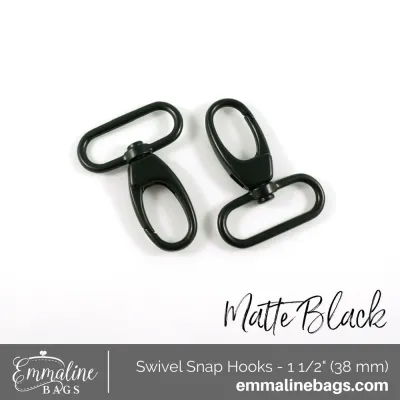 1.5" Swivel Hook - Black Metal (2)