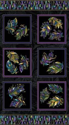 Luminescent Leaves by Ann Lauer - Indigo/Black Panel