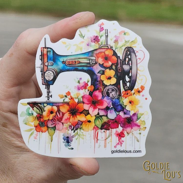 Sticker - Floral Sewing Machine 6