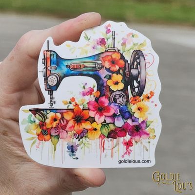 Sticker - Floral Sewing Machine 6