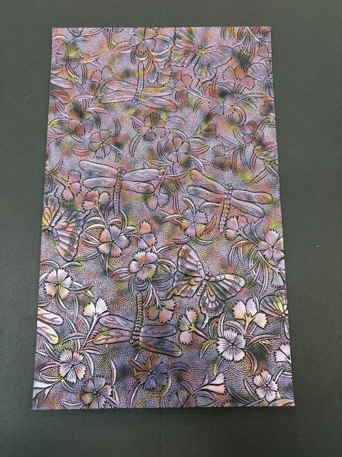 Dragonfly Faux Leather - Pink/Purple