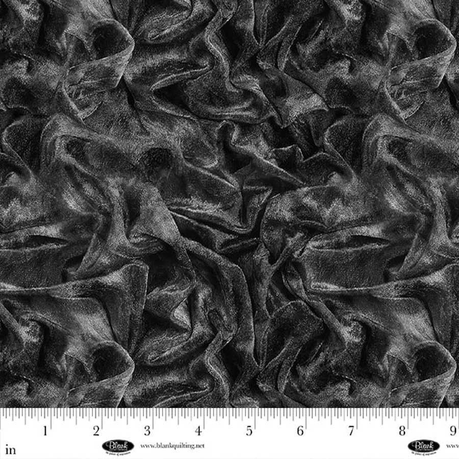 Opulent - Crushed Velvet Texture Flannel Wideback - Charcoal