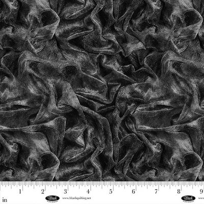 Opulent - Crushed Velvet Texture Flannel Wideback - Charcoal