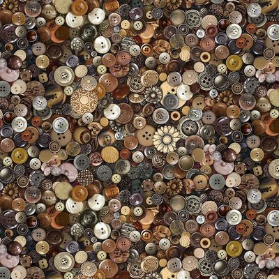 Thread and Thimble - Packed Buttons - Brown