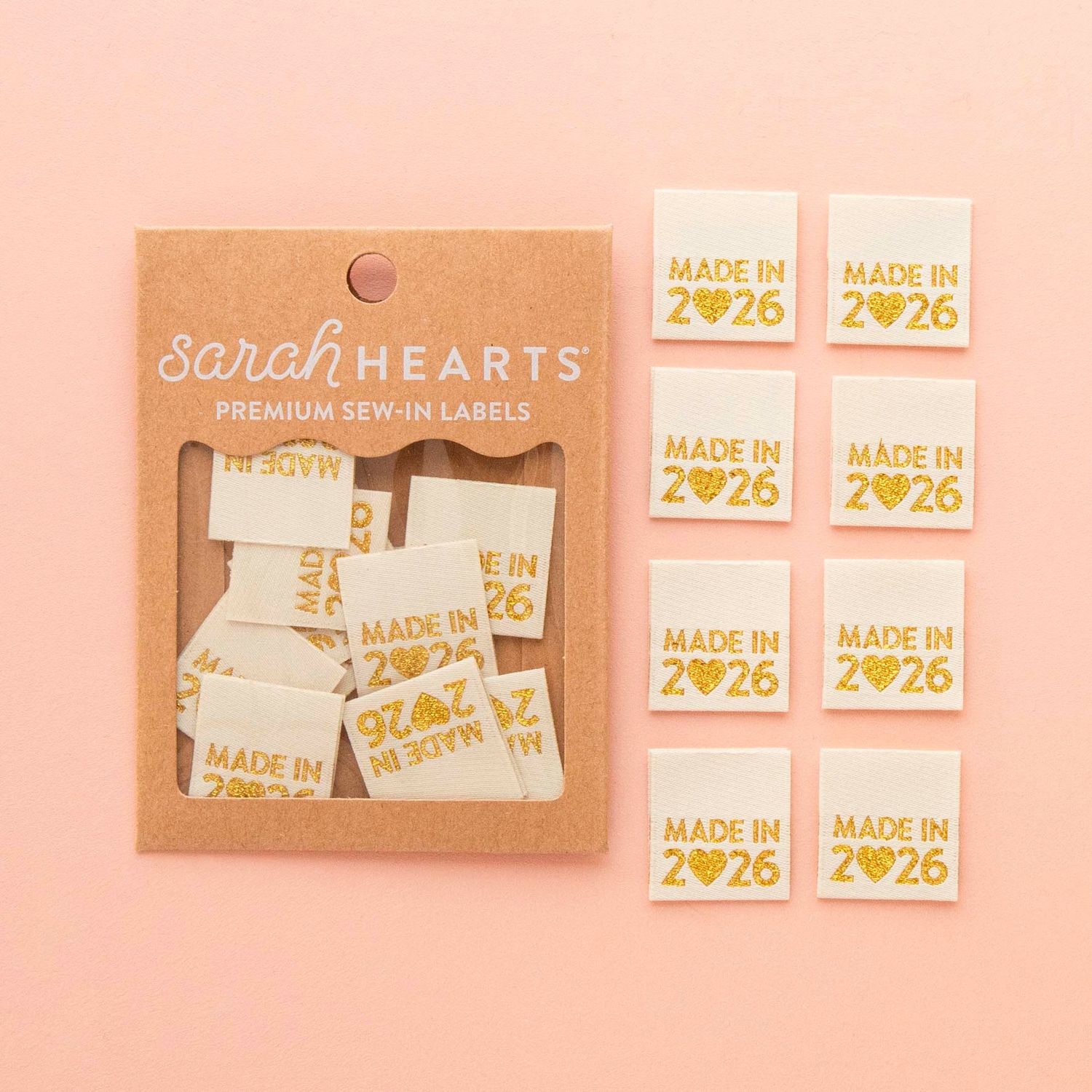 Sarah Hearts Sew in Labels - Made in 2026