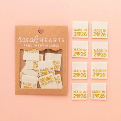 Sarah Hearts Sew in Labels - Made in 2026