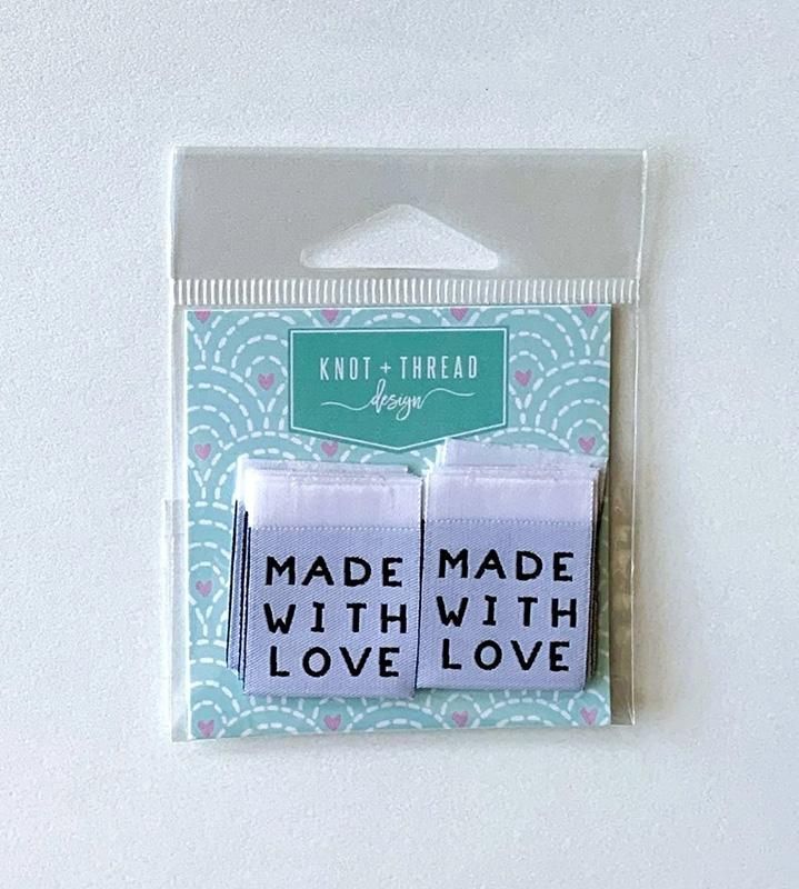 Knot &amp; Thread Sew in Labels - Made With Love - 1"