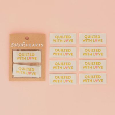 Sarah Hearts Sew In Labels - Quilted With Love
