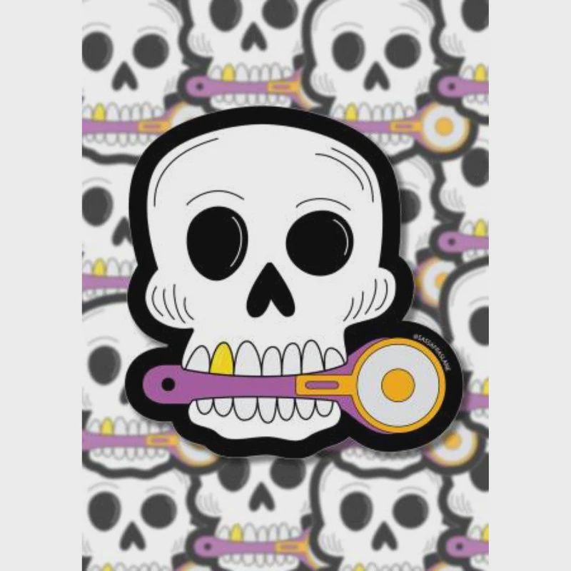 Sticker - Skull Rotary Cutter