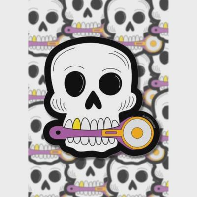 Sticker - Skull Rotary Cutter
