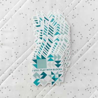 Sticker - Play With Blocks - Teal