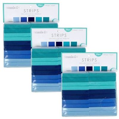 Strips - Blue-Teal - 20  - 2.5" x 42"