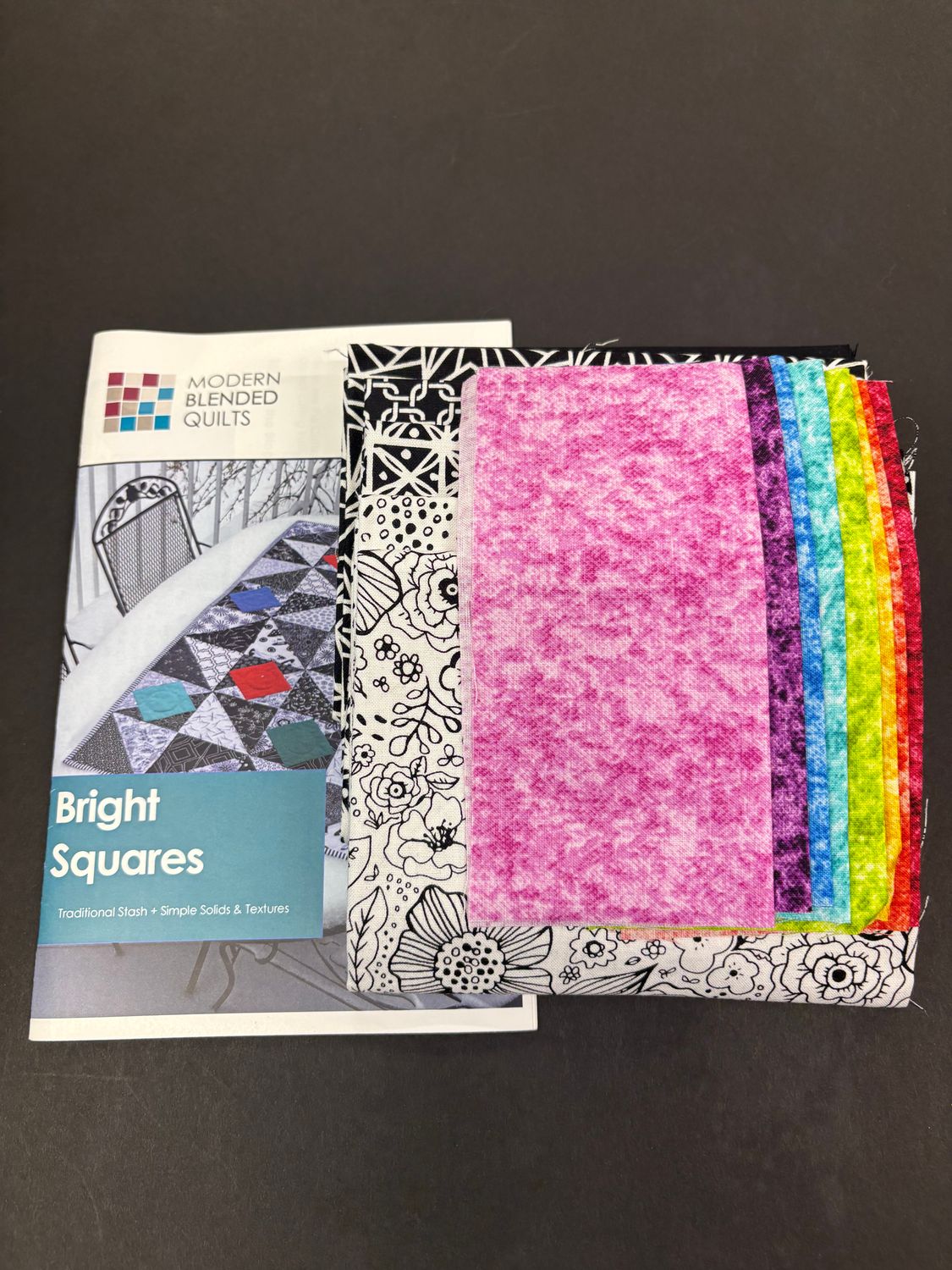 Bright Squares Table Runner Kits - Acid Wash