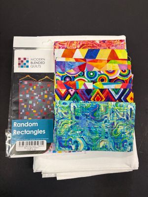 Random Rectangles - Quilt Kit - 60" x 70" - White/Brights