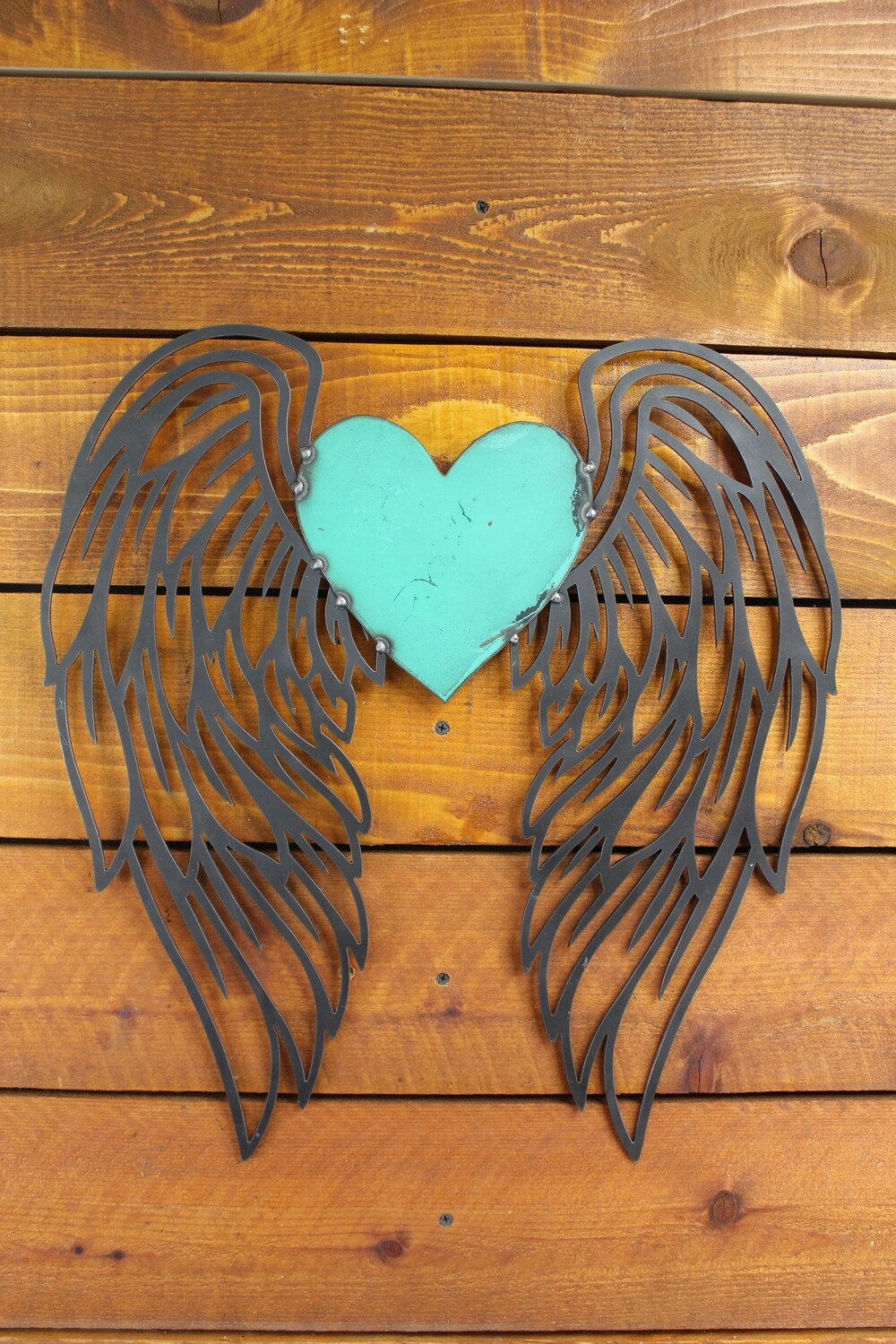 Winged Teal Heart