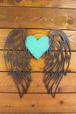Winged Teal Heart