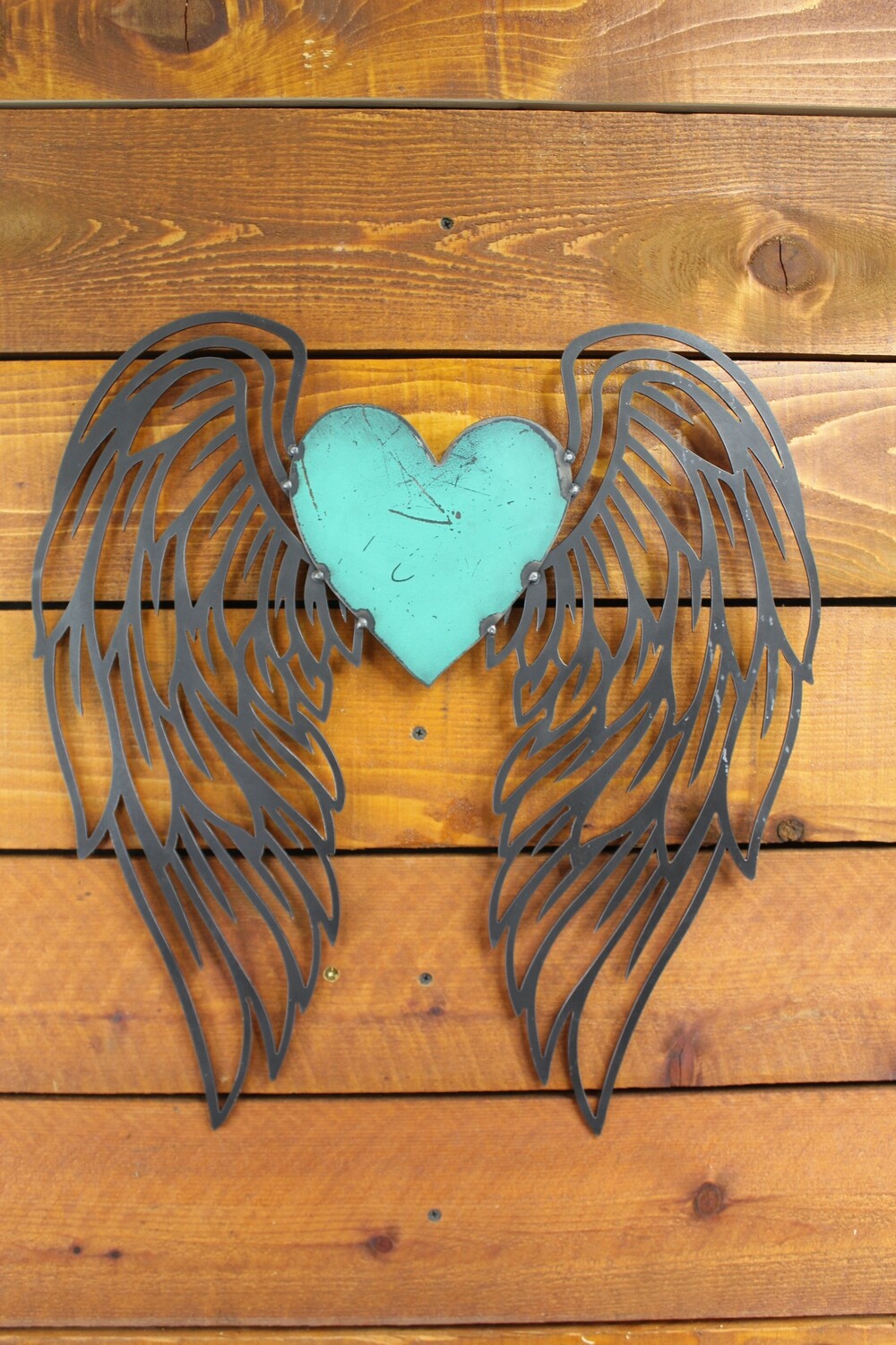 Winged Teal Heart