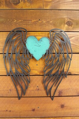 Winged Teal Heart