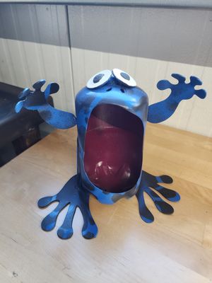 Coleman propane tank frog planter