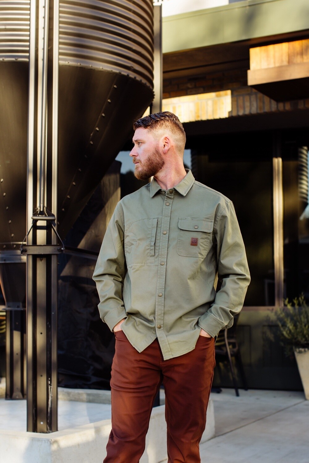Brixton Builders Overshirt - Olive